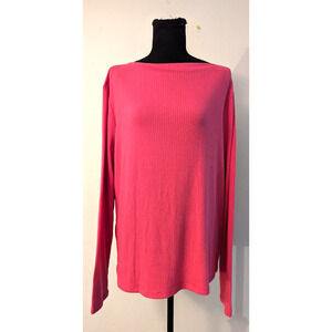 New MNG Committed sz 2XL Ribbed Knit Top or T-shirt long sleeves boat neck R1